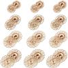 QUARKZMAN 24 Set di Bottoni a Scatto a Fiore Cavo, Bottoni a Pressione 15mm/18mm/20mm/24mm, Oro