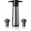 Vacu Vin Pompa Vino - Acciaio Inox - Tappo Sottovuoto per Bottiglie di Vino con 2 Tappi Salvavino - Mantiene il Vino Fresco Fino a 10 Giorni - Riutilizzabile