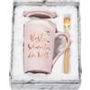 Joymaking Tazza da caffè con scritta Beste Schwester der Welt, regalo di compleanno per sorella fidanzata, 400 ml, rosa