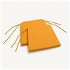WELL HOME MOBILIARIO & DECORACIÓN Well Home - Set di 2 cuscini per sedie, colore arancione con lacci 40 x 40 cm