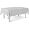 ECOMMERC3 Tovaglia cerata antimacchia rettangolare 300x140 cm Oslo Bianco | Per il tavolo da tre metri, 90 % PVC e 10 % polipropilene, fabbricata in Spagna, acqua e sapone neutro