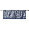 Madison Park Aubrey - Tenda in finta seta con motivo cachemire, con fodera per la privacy, per soggiorno, cucina, camera da letto e dormitorio, 127 x 45 cm, blu navy