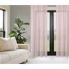 HOMEbasics 800530 - Tenda con occhielli Softy, semitrasparente, con stampa in lino, colore: rosa, dimensioni: 225 x 140 cm, numero: 1 x
