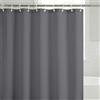 Americanflat Tenda da doccia in 100% poliestere, impermeabile, con occhielli in metallo e 12 anelli per tenda da doccia, 180 x 188 cm, colore: grigio