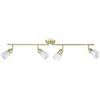 Brilliant 55331/18 - 4 faretti spot orientabili, in ottone e vetro alabastrino