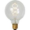 LUCIDE G95 - Lampadina a filamento - Diametro 9,5 cm - Dim. LED - E27-1 x 4,9 W 2700 K - Trasparente