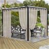 LORDTEX Tende per esterni in iuta effetto lino, per patio, 2 pannelli, impermeabili, velate per pergola, portico, capanna e gazebo, per interni ed esterni, tende velate in voile (132 x 241 cm, lino)