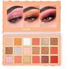 TINTARK Palette Ombretti 18 Colori, Glitter Shimmer Matte Metallic Occhi Ombretto, Rosso Trucchi Palettes, Altamente Pigmentato per il Trucco di Tutti i Giorni (Peach Please)