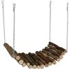 Bubimex - Ponte in Legno Naturale al 100% - Accessorio giocoso per roditori - Coniglio, porcellino d'India, Criceto - da Appendere alla Gabbia - Facile Installazione - Gioco, Decorazione e Ambiente -