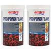 Amtra Pro Pond Flake 1000 ml - Mangime completo in scaglie per Carpe Koi e pesci rossi d'acquario e laghetti ornamentali, in fiocchi (Confezione da 2)
