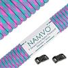 Namvo 550 Paracord Mil Spec Tipo III Cavo a 7 Corde a Paracadute Lunghezza Totale 100ft / 30 Metri, Glitter + Lake Blue
