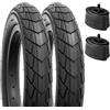 YUNSCM 2-PCS 12.5 pollici Route bicicletta pneumatici 12 ½x2 ¼(57-203) and 12.5 pollici bicicletta camera d'aria Schrader Valve Compatible with 12 1/2x2 1/4