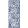 ELLE Decoration Kashmir Ghom - Tappeto orientale a pelo corto, stile vintage, motivo orientale, per soggiorno, sala da pranzo, corridoio o camera da letto, blu jeans, 80 x 200 cm