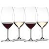 Riedel 99.5 cl - Wine Friendly Calice Vino Rosso in Vetro - Set 4 Pezzi
