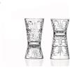 RCR Cristalleria Italiana 3-6 cl - Tattoo Jiggers e Dosatori Per Cocktail in Vetro - Set 6 Pezzi