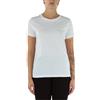 Armani Exchange T-Shirt da Donna Essential, con Logo Ricamato, Bianco Ottico, M