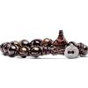 Tamashii Bracciale Tibetano Unisex Pietra Agata Bronzo Marrone Tamashii 1 giro BHS900-54
