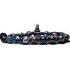 Tamashii Bracciale Pietra Agata Marrone Cracked Cordoncino Blu Tamashii 1 giro BLUES900-154