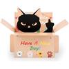 DS. DISTINCTIVE STYLE Biglietto di compleanno con gatto con dito medio, pop-up 3D, biglietto di compleanno con gatto nero, divertente biglietto di compleanno per adulti per donne