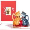 PopLife Biglietto di auguri pop-up 3D Love Kitties, biglietto di auguri per la festa della mamma, San Valentino, per gli amanti dei gatti, per mamma, moglie, nonna, figlia, amica, suocera
