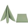 DecoHomeTextil Heimtextilmanufaktur Set di 4 tovaglioli effetto lino quadrati 50 x 50 cm verde chiaro/verde lavabili idrorepellenti antimacchia facili da curare con bordo orlato