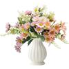 FOSDICK 3 Bouquet Fiori Finti di Margherite, Realistici Fiori Artificiali, Fiori Finti per Decorazioni, Margherite Artificiali per Interno Esterno Casa, Vaso, Tavolo, Giardino, Matrimonio, 3 Colori