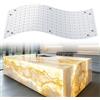 Lichaser LED Retroilluminati Luce Calda 3000K 24V 36W, Pannello LED Regolabile Compatibile con Alexa, Luci Flessibili con Telecomando e Controllo APP, 50x25 cm per Marmo, Onice e Piano di Lavoro (4 Pack)