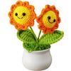 Vikrami lighting Regalo Donna Festa Compleanno,Fiori Artificiali di Girasoli all'uncinetto, Regalo Girasole, Positive Doll Peluche Ideale come regalos per la Festa della Mamma, i compleanni e le lauree