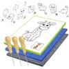 Lifuncren Kit Punteruolo e Tappetino per Bambini 20 x 15 cm con Feltro per Cucito e Creazioni Fai da Te (Tema Animali)