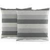 ggaimwf Copricuscini a righe Grigio Cuscino d'arte moderna Classico Minimalista Federe per cuscini Effetto Lino Soggiorno Arredamento per la casa Divano Letto Cuscini 45x45cm Confezione da 2