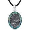 CHENGHONG Collana a forma di animale Panda/Highland Cow/Fenicottero, in argento 925, cuore panda con ciondolo in bambù, regalo per donne, ragazze, bambini…, Argento sterling