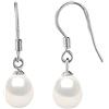 PEARLS & COLORS - Orecchini Prestige con perle coltivate d'acqua dolce 7-8 mm - Qualità AAA+ - Argento 925 - Sistema di aggancio - Gioielli da donna