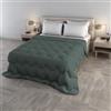 Italian Bed Linen Trapunta Invernale WaterWashed Matrimoniale 250x250 cm, Made in Italy, Piumone Imbottito 300gr, Coperta Lavabile NO STIRO - colore SALVIA