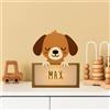 WONDEE Lampada Personalizzata in Legno Con Nome - Luce Notturna Bambini di Cane, Regalo Neonato Maschio e Femmina, Regalo Battesimo Bambina e Bimbo, Regali Personalizzati Bambino e Bimba