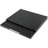 Wintem - Ripiano Estensibile per Supporto Microonde 39-62x47x4 cm, Struttura Salvaspazio Cucina, Vassoio Scorrevole e Gommini Antiscivolo (Nero)