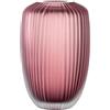 Leonardo Bellagio 036446 - Vaso per fiori colorato in vetro di alta qualità con esterno in rilievo, realizzato a mano, altezza 16 cm, diametro 10 cm, colore: Berry