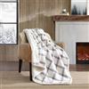 Eddie Bauer - Coperta in peluche ultra morbido, per la casa, reversibile, per tutte le stagioni, colore: grigio, 50 x 60