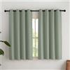 NICETOWN Tende Oscuranti per Interni Termiche Isolanti con Anelli per Camera da Letto Moderna Tenda Cucina Finestra Decorazione per la Casa 2 Pannelli 140x145 CM Salvia Verde