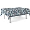 ECOMMERC3 | Tovaglia in tela cerata rettangolare dimensioni 250 x 140 cm - stile, durata e facile pulizia per il tuo tavolo - Tovaglia in tela cerata antimacchia e impermeabile - MENO BLU