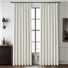 QJmydeco Tende di lusso plissettate in lino plissettato per soggiorno, stile bohémien, tende virali oscuranti termiche, blocco del calore, tende pesanti con ganci, anelli e linguetta posteriore, per camera da