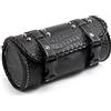 APEBAZY Borsa universale per manubrio da moto con chiusura rapida in pelle sintetica coccodrillo, borsa per attrezzi impermeabile con 2 cinghie di fissaggio