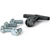 Autocraft 4 viti di bloccaggio + chiave di fissaggio per copricerchioni antifurto compatibili per Clio II III, Laguna II, Megane I, Megane II, Modus, Scenic II OEM 7700422600