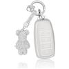 OFF WE GO Guscio Custodia Chiavi Cover Chiave per Chery Omoda C5 Tiggo 8 Plus 7 Pro Tiggo 8 Pro Arrizo 5 Coprichiave con Portachiavi Macchina Telecomando Auto, Bianco
