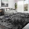 LNZHAO Tappeto per soggiorno, 120 x 180 cm, extra large, morbido, soffice, moderno, tie-dye, lavabile, per decorare la casa, camera da letto, dormitorio, camera dei bambini, salotto, ufficio, grigio