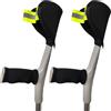 MESINURS Addestrale Crutch Pads con Strisce Riflettenti - Coperture Crutch Gomito per Anziani & Disabili Accessori di Ricambio Crutch, 2 Pz (Handle & Elbow Pads)