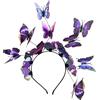LEEMASING Cerchietto per capelli da donna e ragazza, festa, fata, farfalla, tiara, cerchietto per concorsi di bellezza, matrimonio, ballo di fine anno, compleanno (viola)
