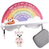 arricraft Arcobaleno Mensola Arcobaleno Per La Camera Della Ragazza Scaffale In Legno Con 4 Ganci Supporto Galleggiante Appendiabiti Da Parete Decorazione Per Vestiti Cappelli Chiavi Zaini Regali Per