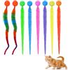 GYCAQAC 8 Pezzi Palline Oscillanti per Gatti Verme Giocattolo per Gatti, Interactive Cat Toy Ball Automatico Gatto Giocattolo, Palla a Coda Lunga Palla Rimbalzante