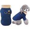 Izefia Cappotto del Cane Freddo Antivento Giacca Felpa Maglione Invernale Vestiti Spessi Collo di Pelliccia Orso Stampa Cappotto del Cane per Il Piccolo Gatto Medio