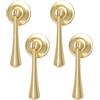 MOROBOR Maniglie a forma di goccia, 4 maniglie in lega di zinco con vite di montaggio, per armadi, cassetti, porte, mobili, decorative, 4 pezzi